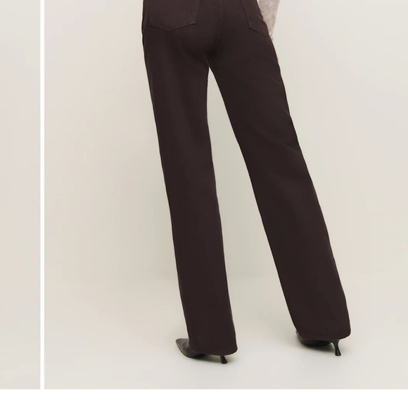 Reformation Val 90s Mid Rise Straight Leg Black Denim Jeans 27 size women’s - Picture 3 of 13